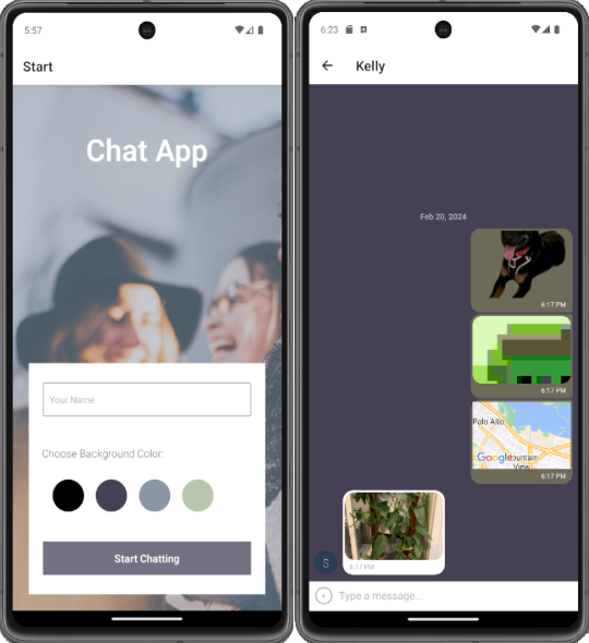 chat app screenshot