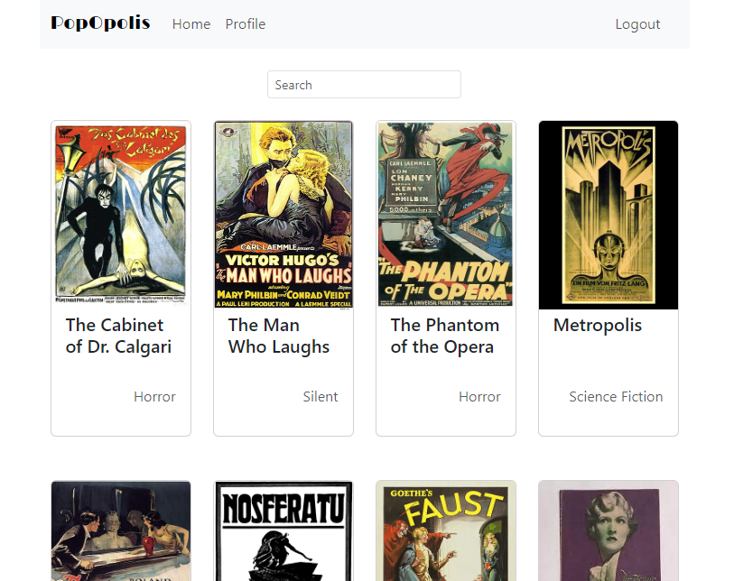 movie app screenshot